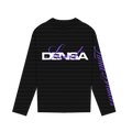 STRIPED LONGSLEEVE TEE RHINESTONE SWD [BLACK/PURPLE]